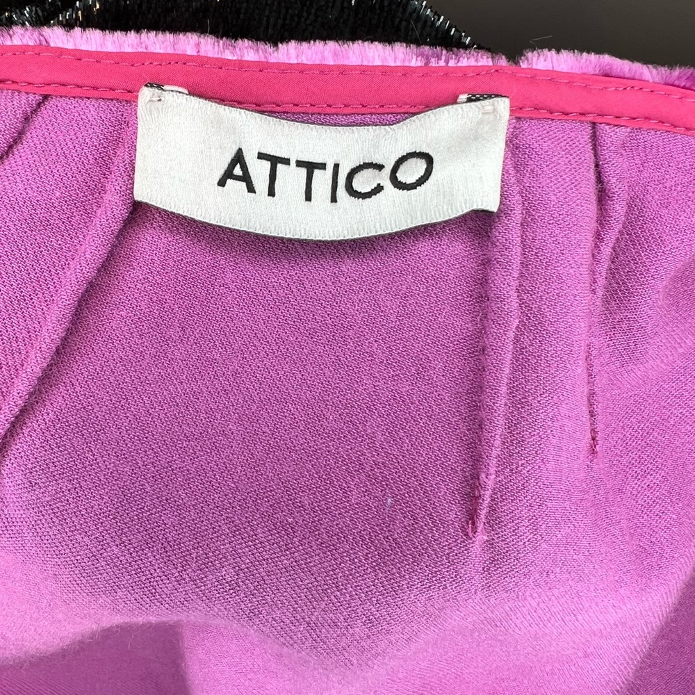 The Attico Crushed Pink Velvet Long Sleeve Dress size 38 - Picture 4 of 16